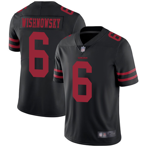 San Francisco 49ers Limited Black Men Mitch Wishnowsky Alternate NFL Jersey #6 Vapor Untouchable